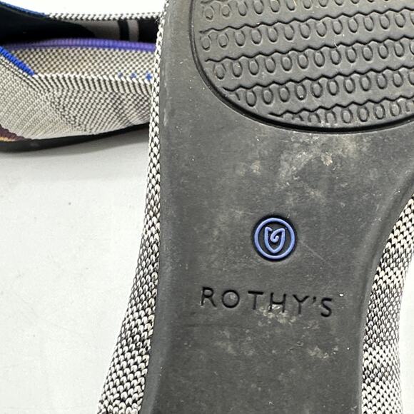 ROTHY'S The Point Flats Inverse Stripe Sz 7 - Picture 7 of 8